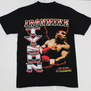 Mike Tyson Shirt Mens Small Black Iron Mike 50 Wins World Champion Hall Of Fame